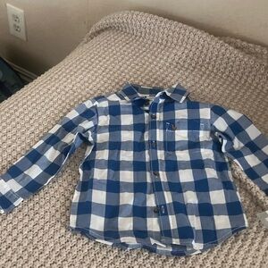 Carter's Blue and White Plaid Button Down Shirt